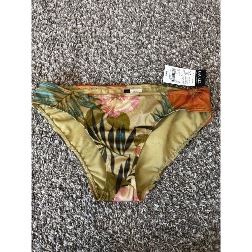 Lauren Ralph Lauren Printed Bikini Hipster Bottom ONLY Island Tropical NWT 4 $65